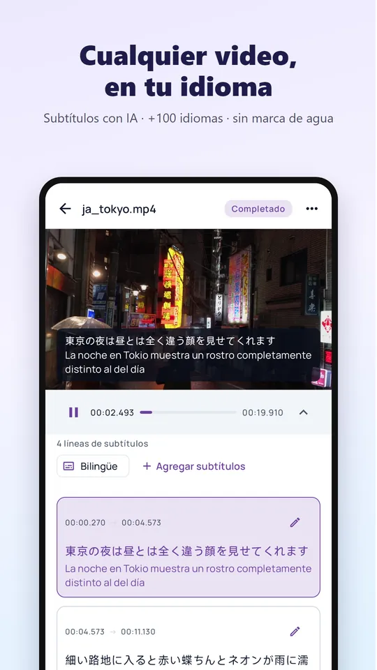 Traducción de voz de video