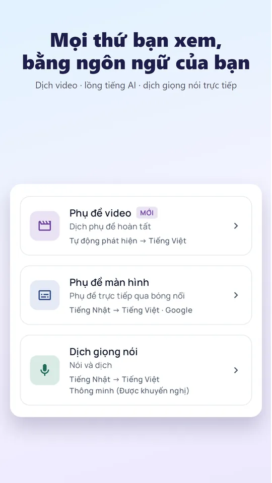 Dịch mọi video sang ngôn ngữ của bạn